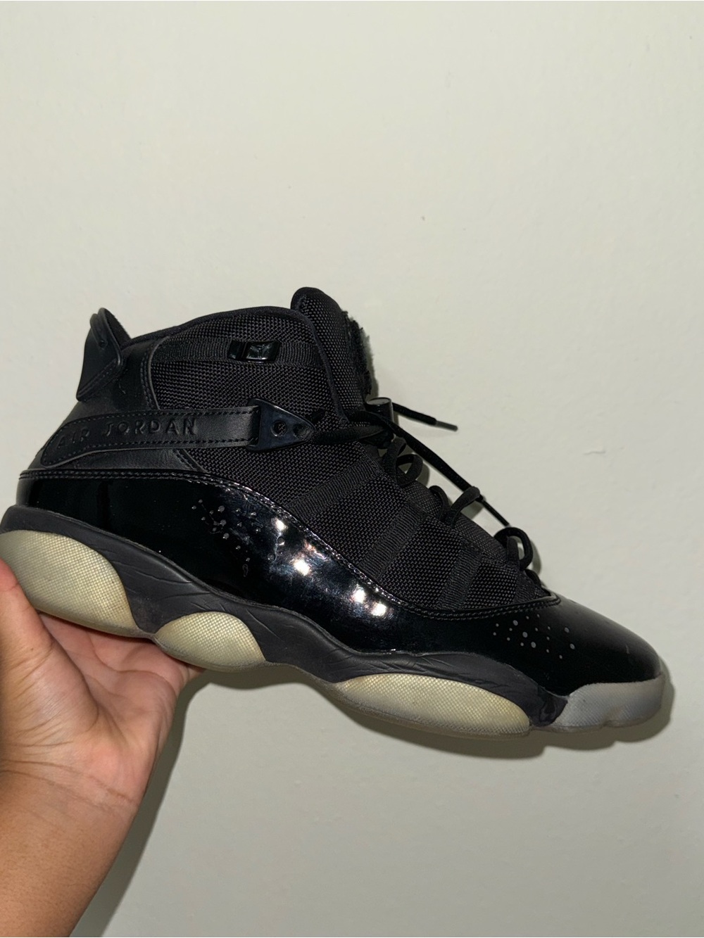 Nike Air Jordan 6 Rings Black - Talla 12